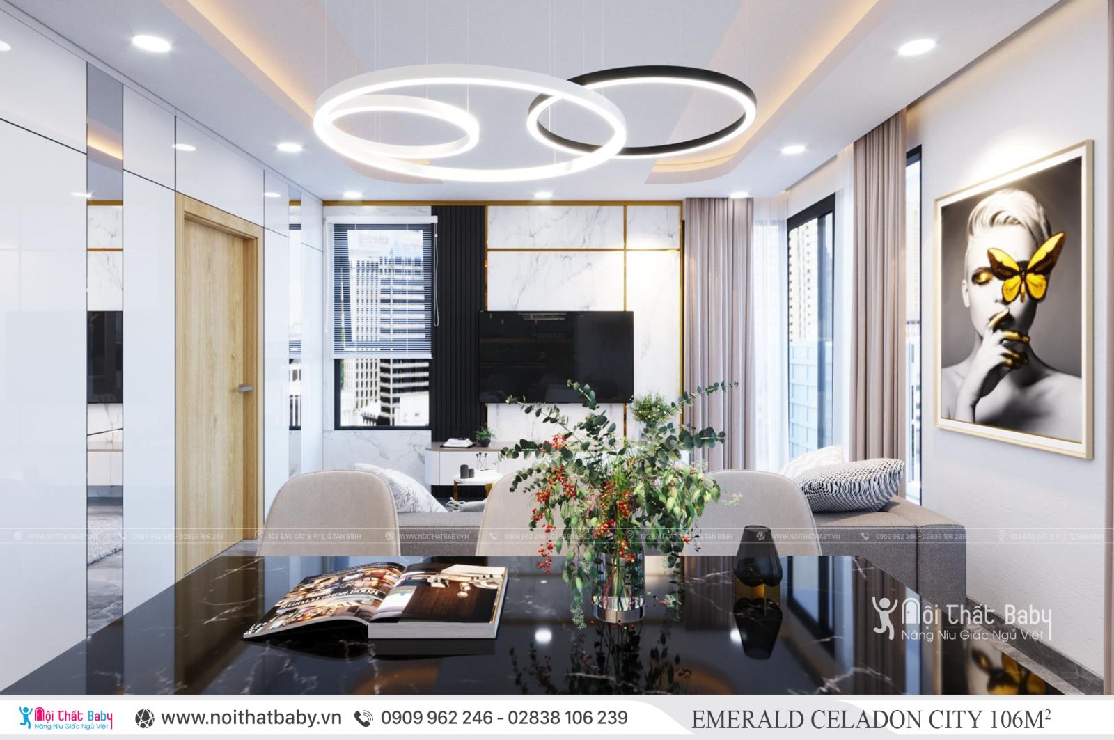 Tổng hợp các mẫu thiết kế nội thất Chung cư Emerald Celadon City